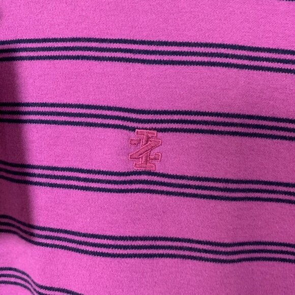 IZOD Men’s Small Purple Black Striped Windward Cool Polo UPF 15 Shirt - Picture 4 of 10